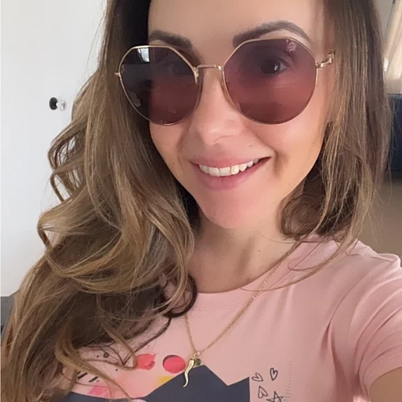 Valentino Rose Gold Sunglasses - Picture 4 of 6